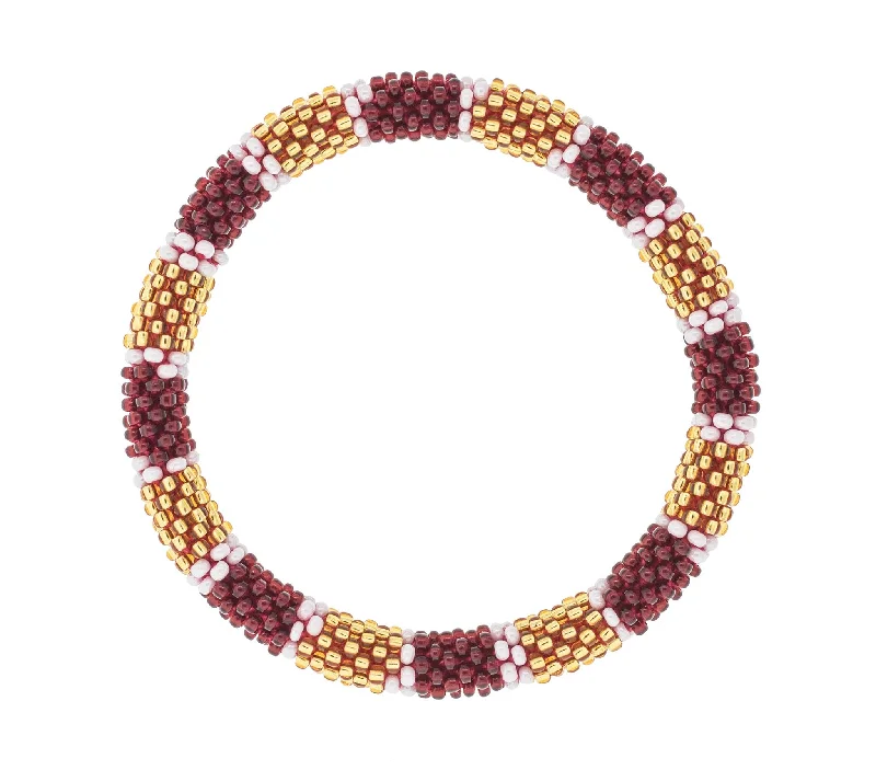 friendship bracelets for women -Game Day Roll-On® Bracelet <br> Burgundy & Gold