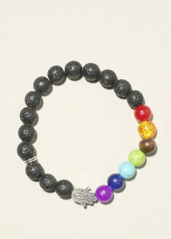 birth year bracelets for women -Hamsa Hand Chakra Bracelet