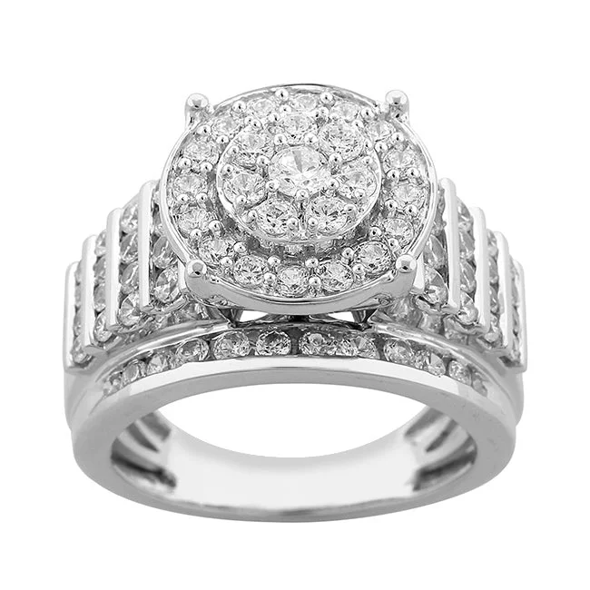 Red Hot Deal  2 CTW Diamond Engagement Ring in 10KT White Gold