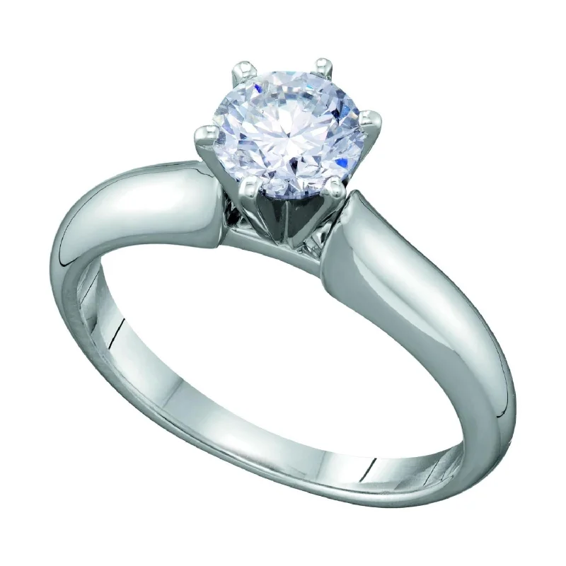 Signature Certificate 3/4 CTW Diamond Solitaire Engagement Ring in 14KT White Gold