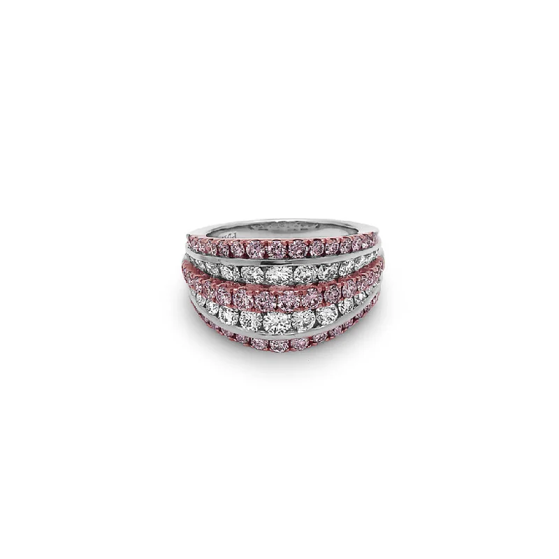 stylish rings for women -Pink Diamond Ring