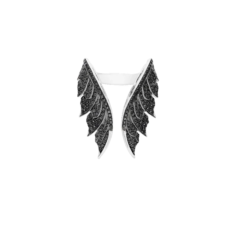 statement rings for women -Magnipheasant Open Tail Feather Ring