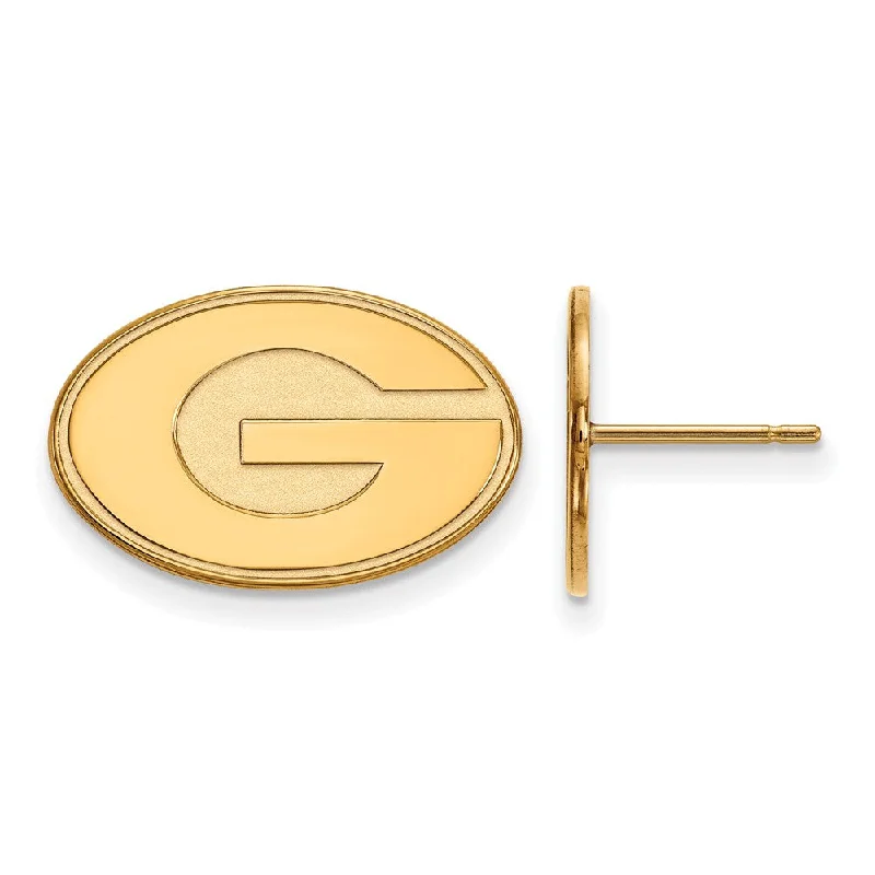 multi-layered earrings for women -10k Yellow Gold University of Georgia Small Initial G Post Earrings