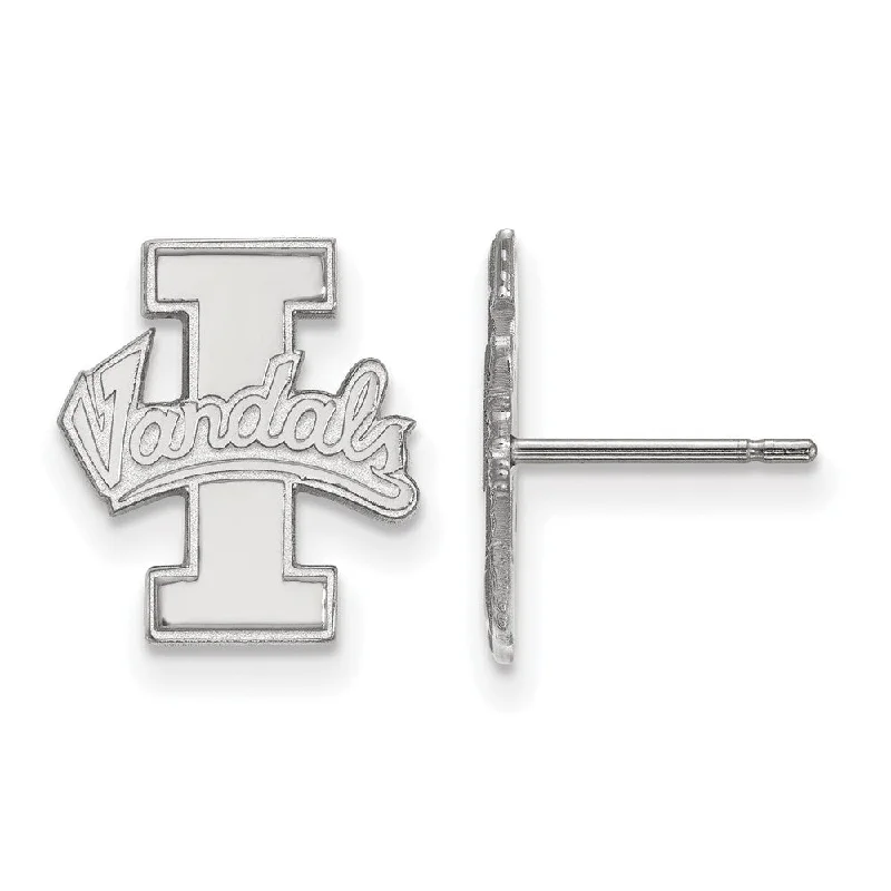 vintage-inspired earrings for women -Sterling Silver University of Idaho Small Post Earrings