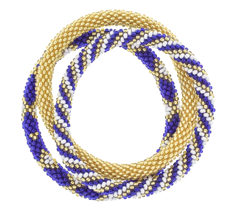 minimalist bracelets for women -Game Day Roll-On® Bracelets <br> Gold & Navy