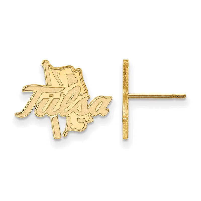 butterfly earrings for women -10k Yellow Gold The University of Tulsa Small Post Earrings