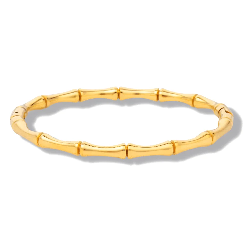 luxury bracelets for women -Baylor Bamboo Bangle Bracelet