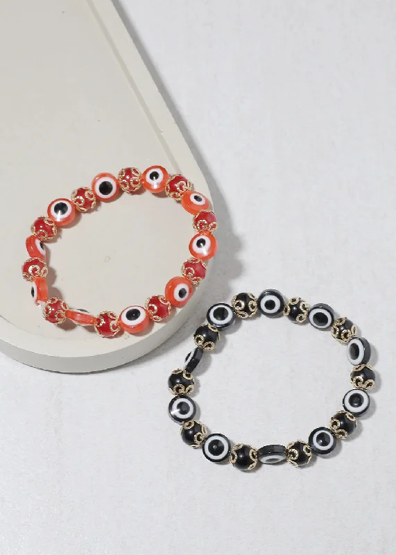 rope chain bracelets for women -Evil Eye Beaded Bracelet