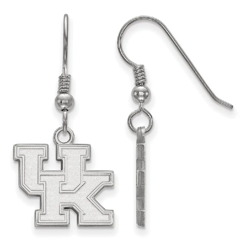 vintage-inspired earrings for women -Sterling Silver University of Kentucky Small 'UK' Dangle Earrings