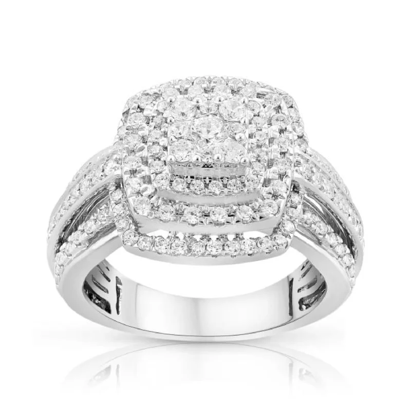 1 CTW Diamond Engagement Ring in 10KT White Gold