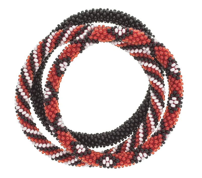 diamond infinity bracelets for women -Game Day Roll-On® Bracelets <br> Red, Black, & White