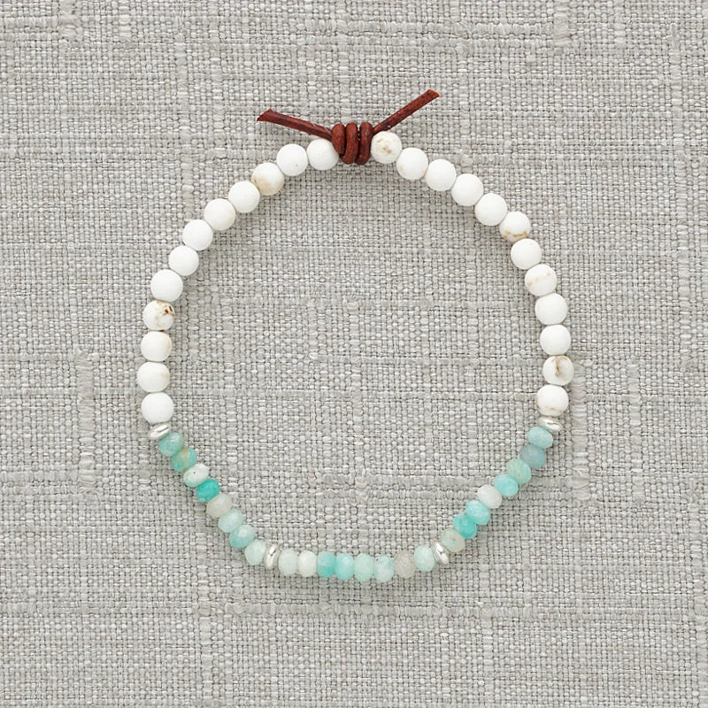 zodiac sign bracelets for women -Dream Big Bracelet - Peru Amazonite | Tiny Stacker