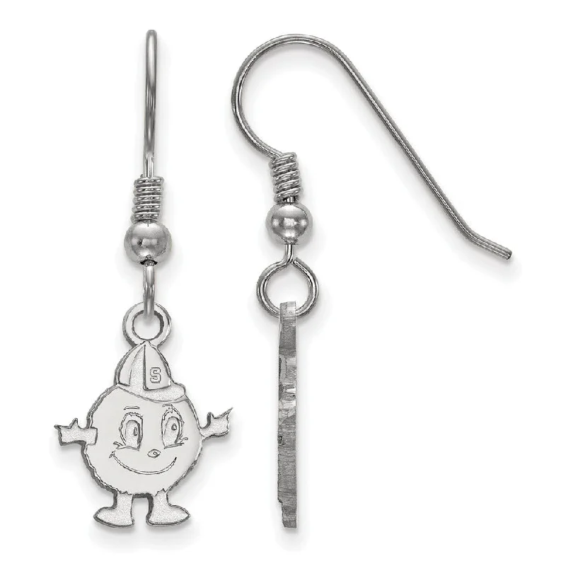 statement earrings for women -Sterling Silver Syracuse University Small Mascot Dangle Earrings