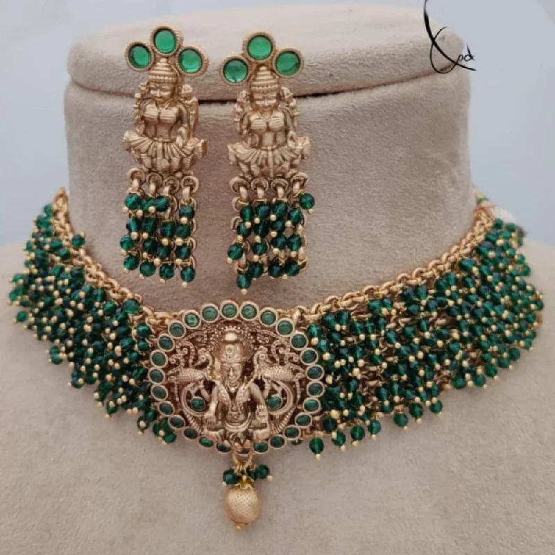 thin chain necklaces for women -Jewel Addiction Gold Plated Kundan Stone And Pearls Temple Choker Necklace Set