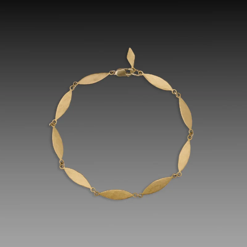 celestial star bracelets for women -Gold Leaves Link Bracelet