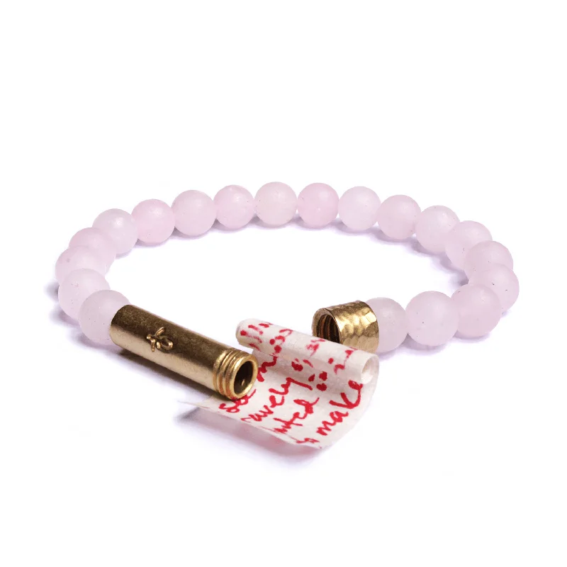 star and moon bracelets for women -Matte Rose Quartz Intention Bracelet