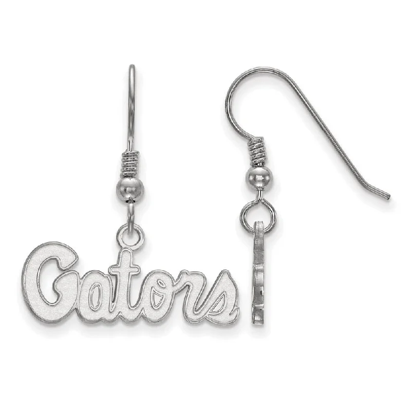 everyday wear earrings for women -Sterling Silver Univ. of Florida XS (Tiny) Dangle Earrings