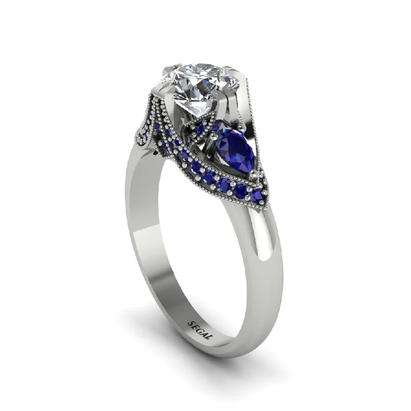 Diamond Vintage Round Cut Engagement Ring - Kali No. 63