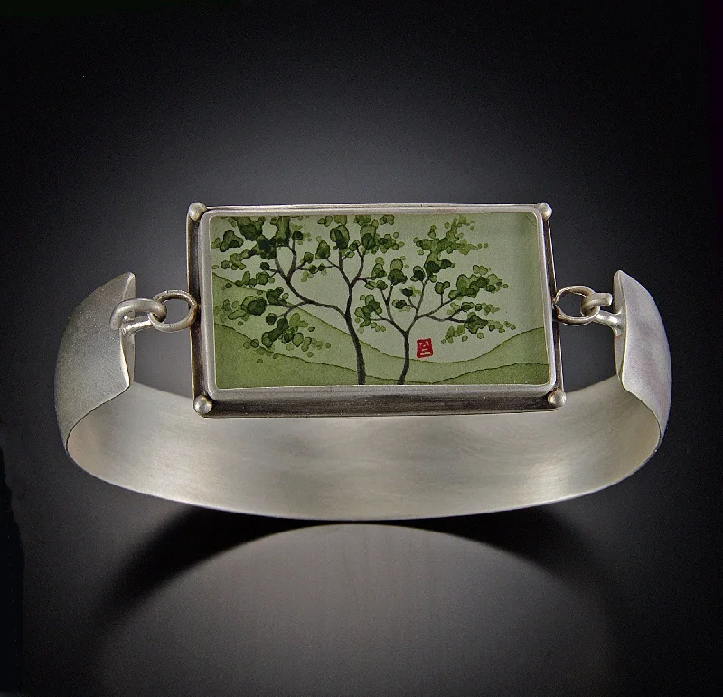 high fashion bracelets for women -Spring Maple Cuff Bracelet