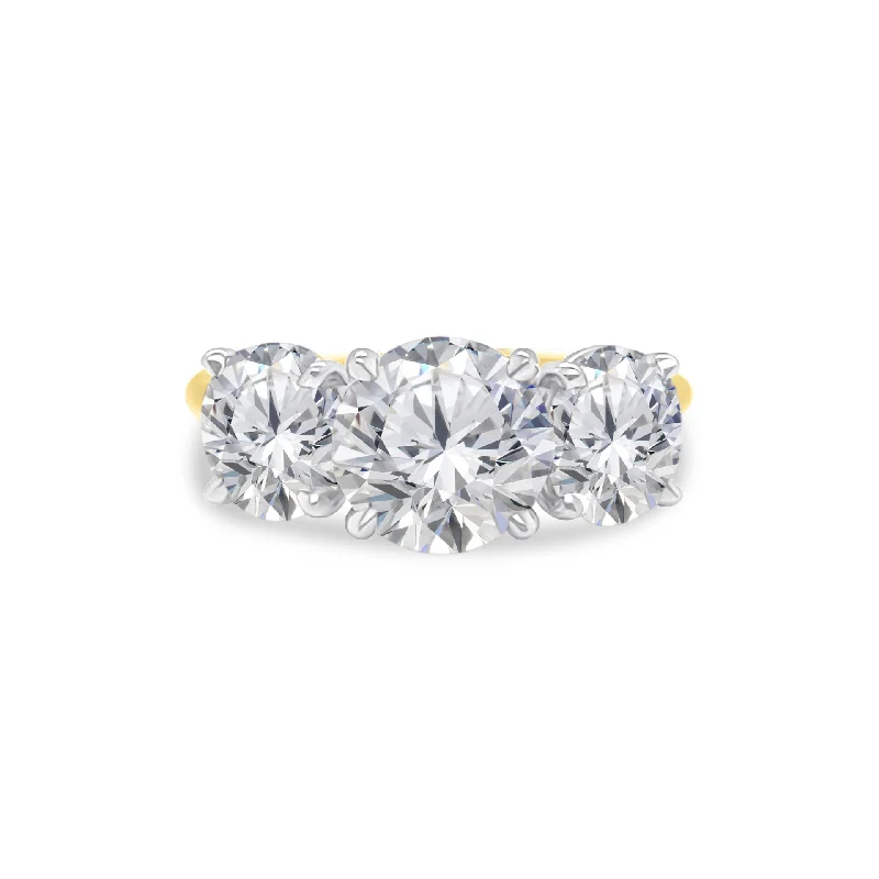 dainty rings for women -Triple Round Cut