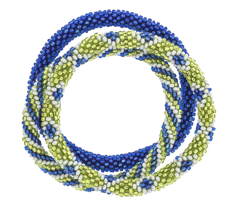 sapphire bracelets for women -Game Day Roll-On® Bracelets <br> Blue & Green