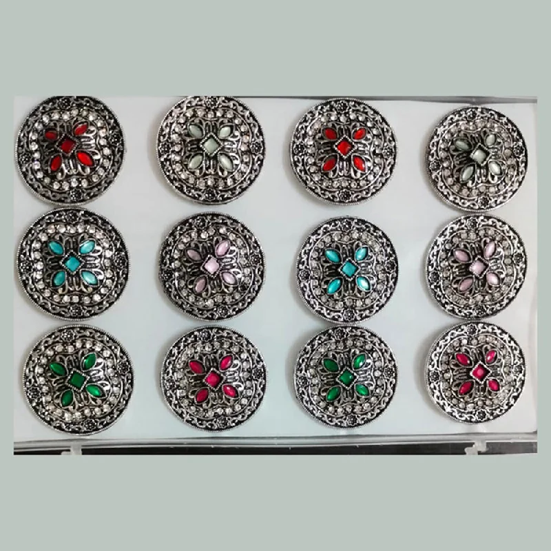 adjustable gold rings for women -Khushboo Jewellers Oxidised Plated Assorted Colors Rings