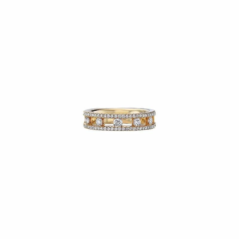 thick band rings for women -Diamond Air Band