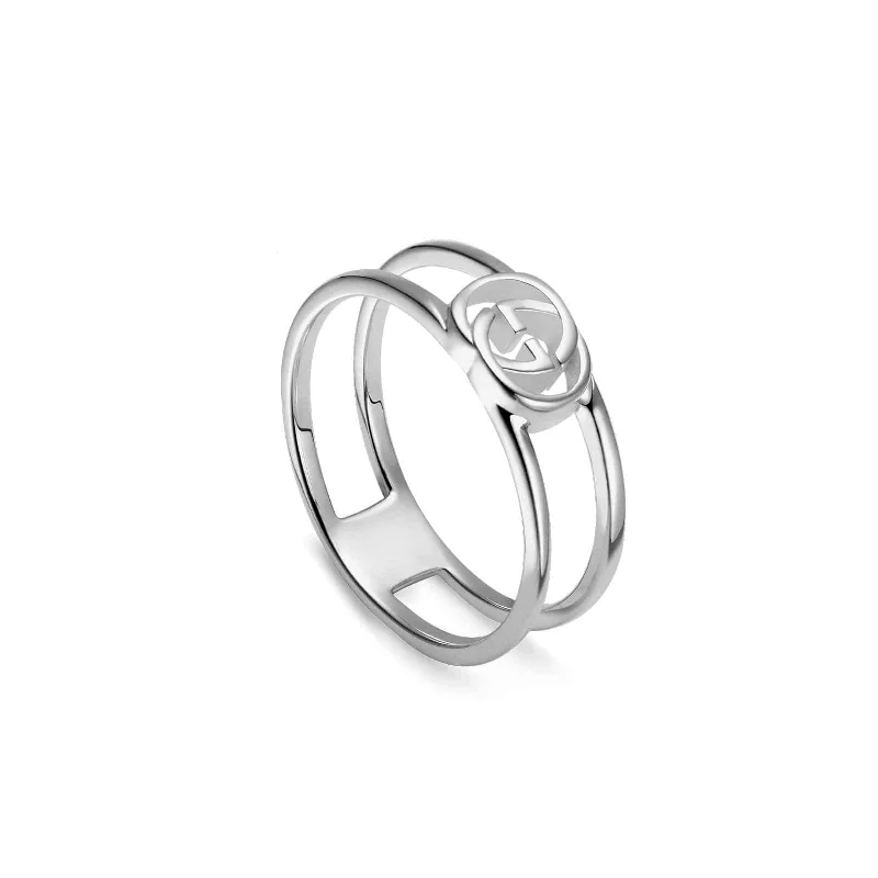 open band rings for women -Thin Interlocking G Ring