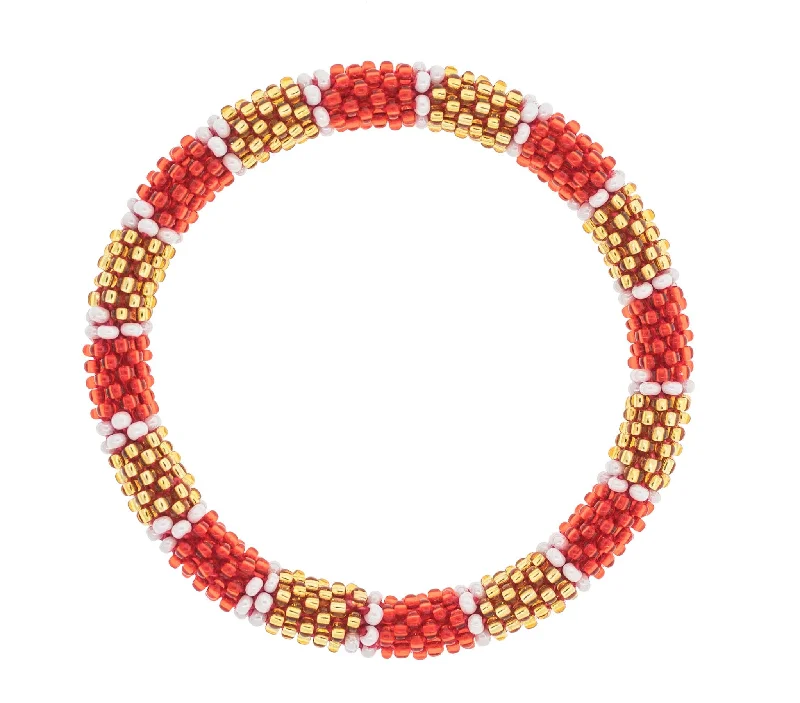 open cuff bracelets for women -Game Day Roll-On® Bracelet <br> Red & Gold