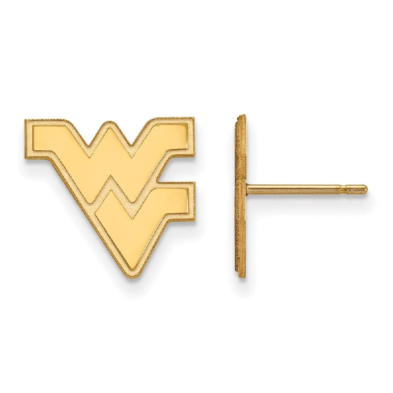 sun and moon earrings for women -10k Yellow Gold West Virginia University Small Post Earrings