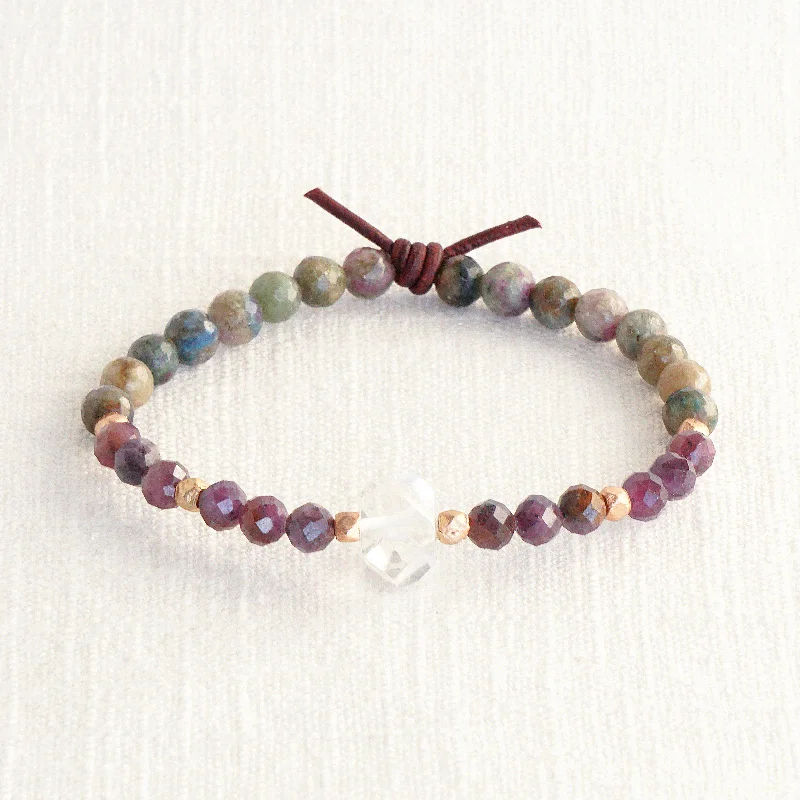 opal stone bracelets for women -Soul Sister Mini Bracelet - Ruby | Gemstone Friendship Bracelet