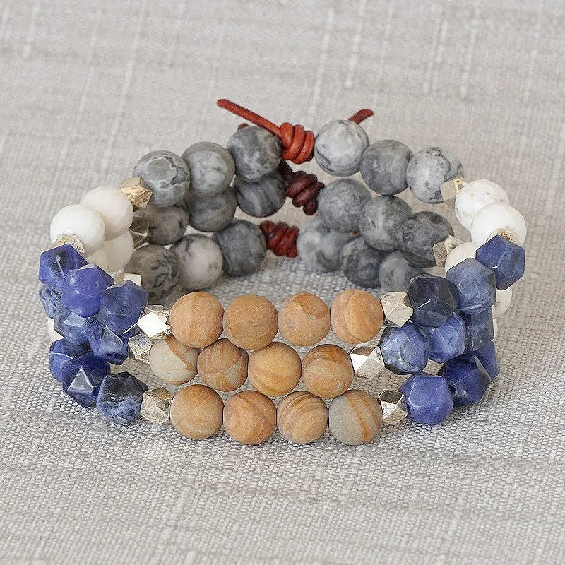 unique handcrafted bracelets -Courage - Blue | Military Tribute Bracelet