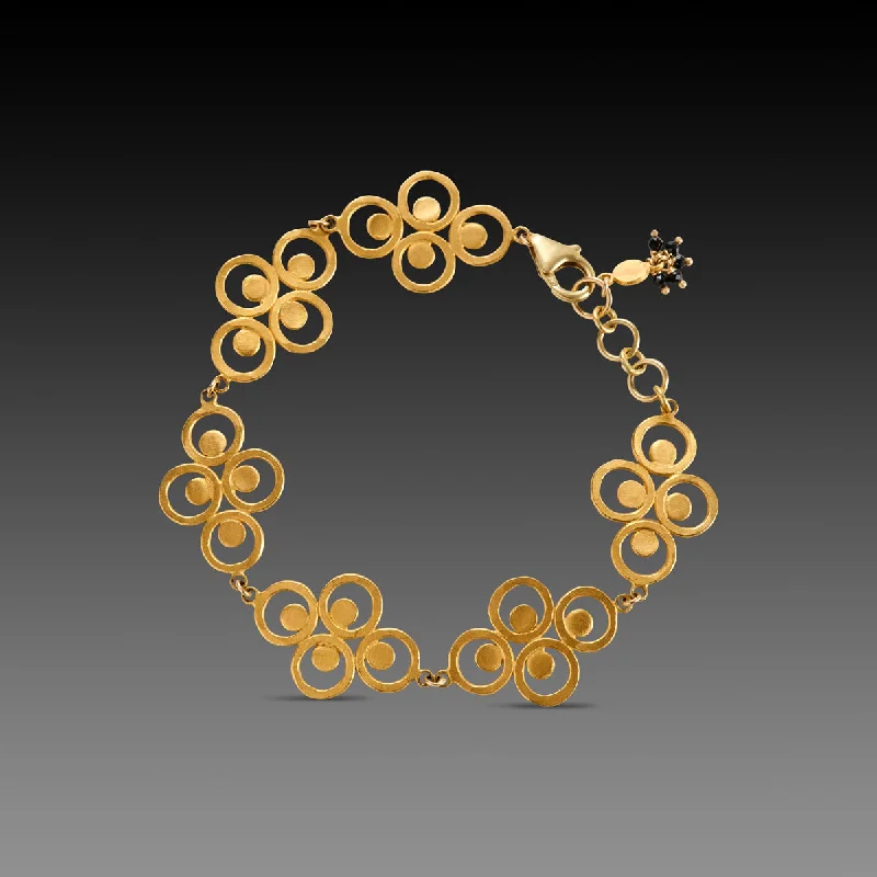 delicate gold bracelets for women -Hammered Gold Filigree Link Bracelet