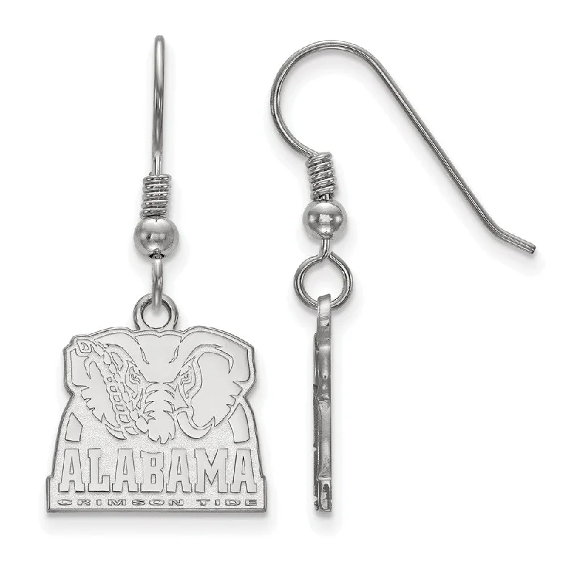 best luxury earrings for women -Sterling Silver University of Alabama Small Logo Dangle Earrings