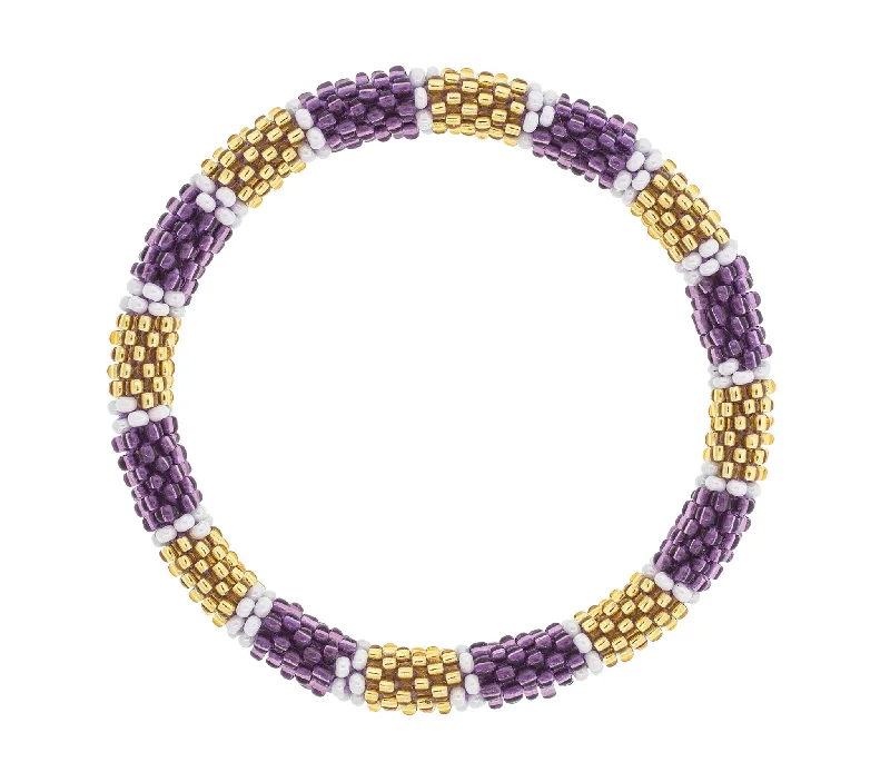 floral bracelets for women -Game Day Roll-On® Bracelet <br> Purple & Gold