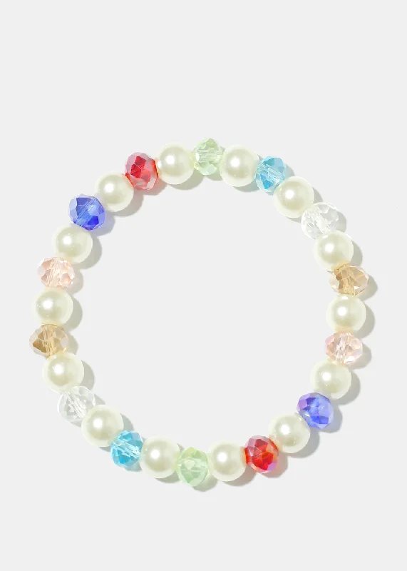 minimalist chain bracelets for women -Bead & Pearl Bracelet