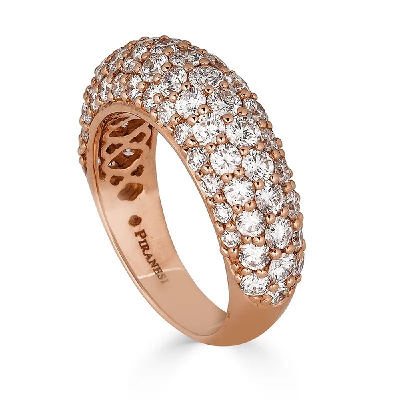 thick gold rings for women -Diamond Small Dome Ring