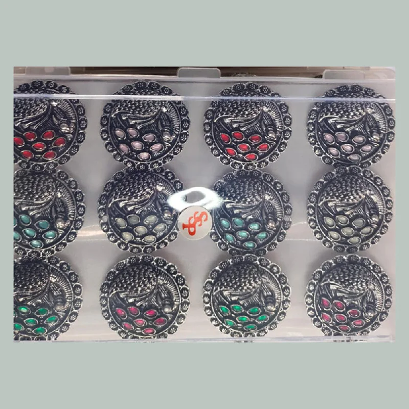 gothic rings for women -Khushboo Jewellers Oxidised Plated Assorted Colors Rings