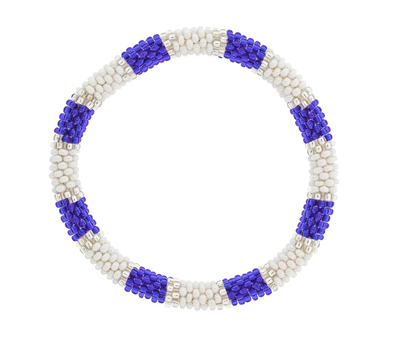 modern bracelets for women -Game Day Roll-On® Bracelet <br> Blue & White