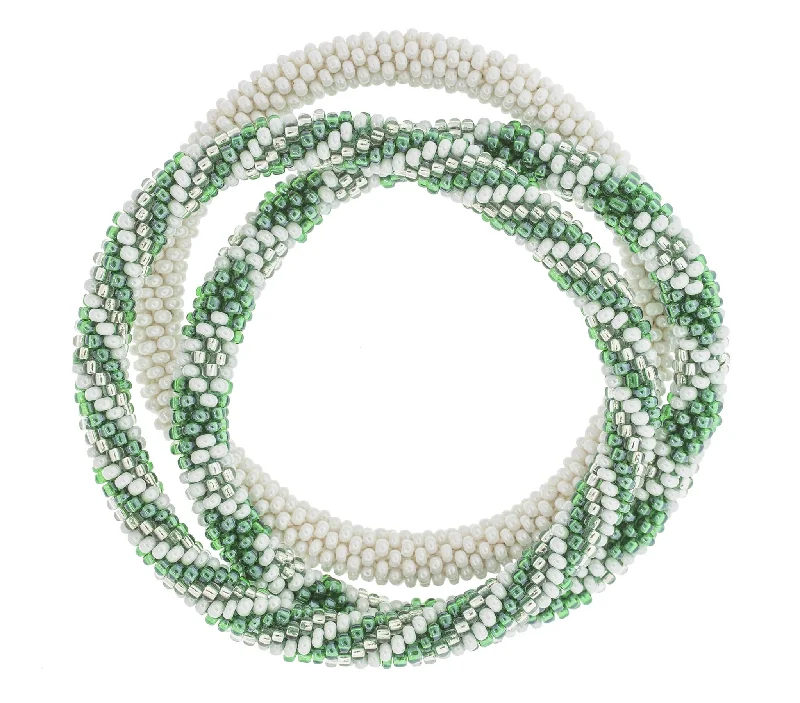 romantic bracelets for women -Game Day Roll-On® Bracelets <br> Green & White