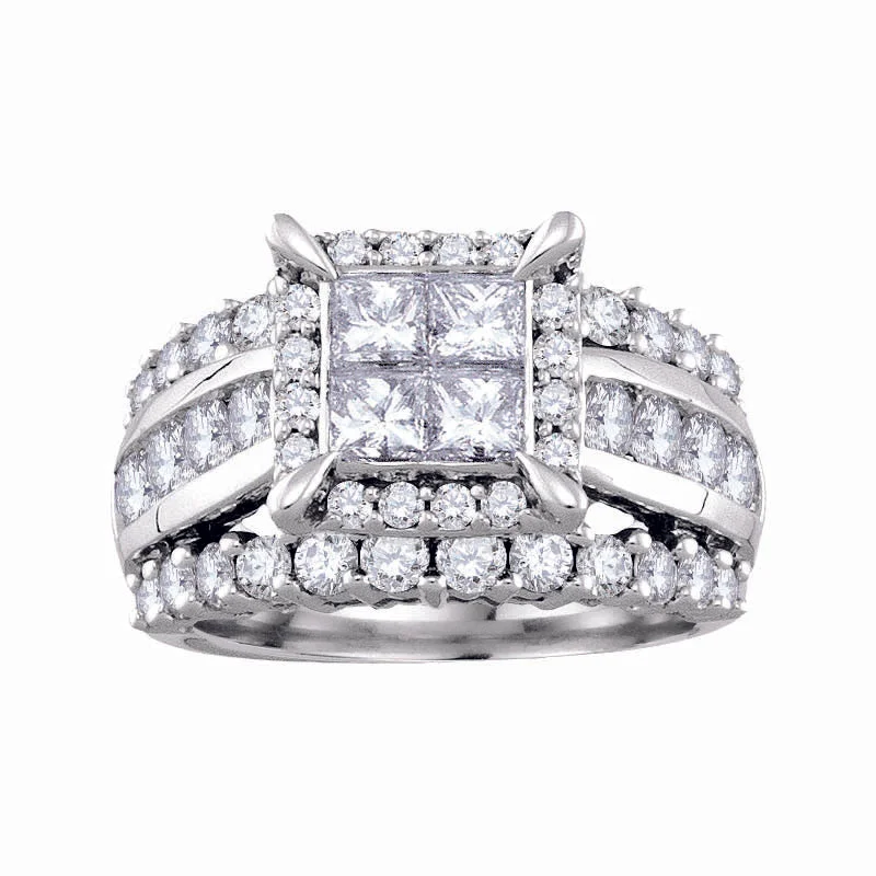 Signature 3 CTW Diamond Engagement Ring in 14KT White Gold