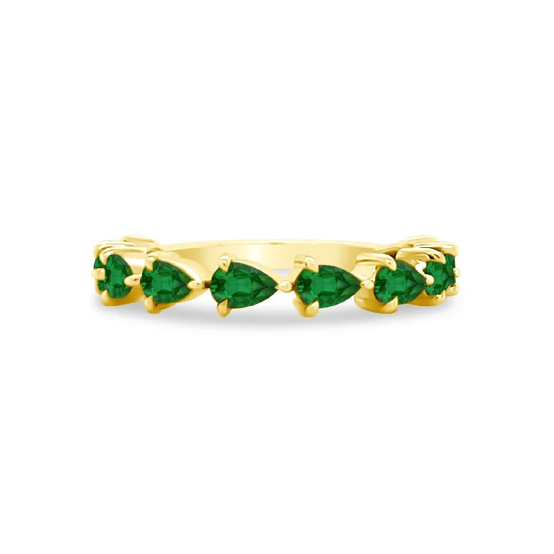 birthstone rings for women -Petite Tsavorite Chasing Pear