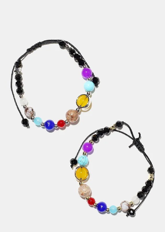 infinity bracelets for women -Adjustable Chakra Bead Bracelet