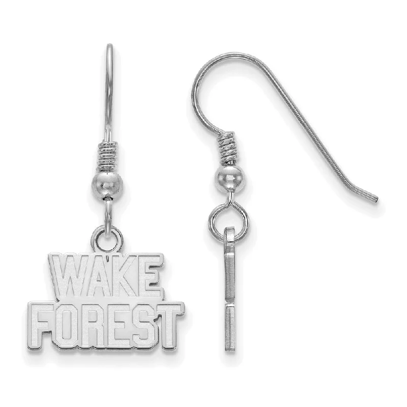 Sterling Silver Wake Forest University XS (Tiny) Dangle Earrings