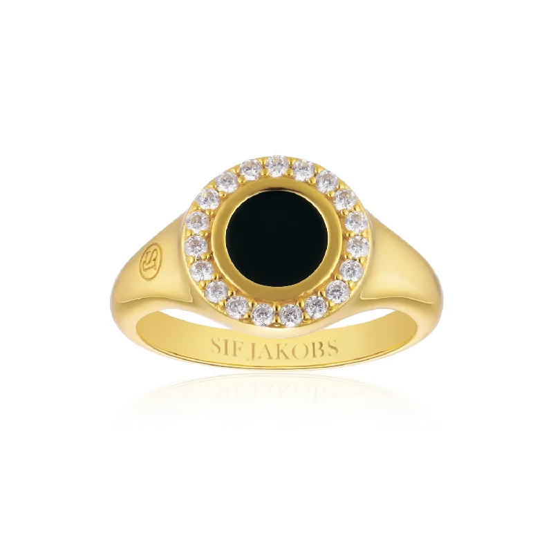 promise ring sets for women -Ring Follina Nero Piccolo