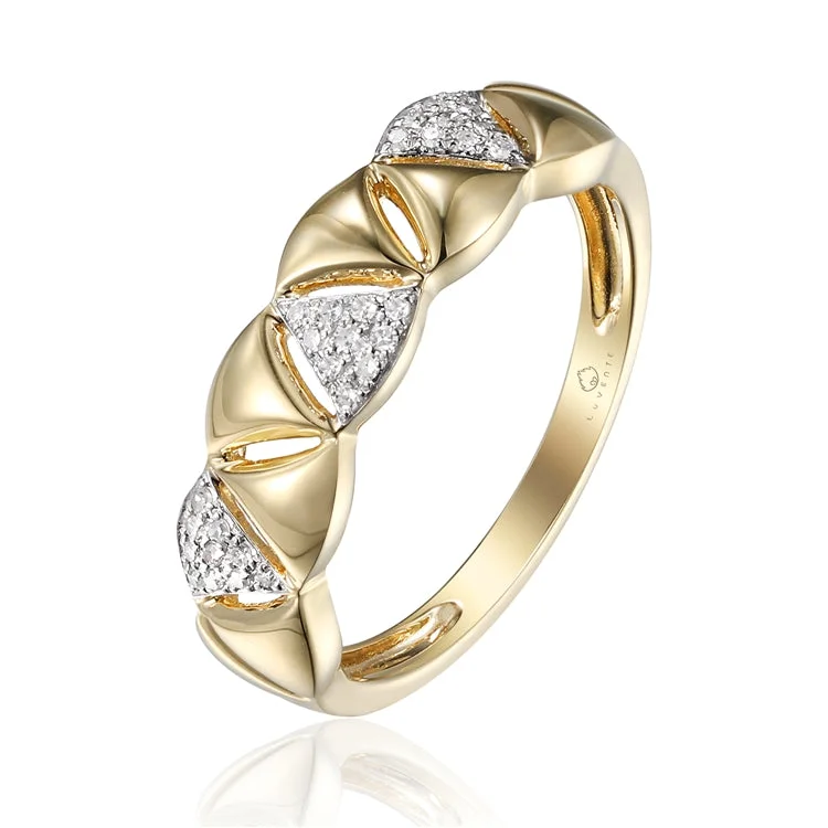 minimalist rings for women -Luvente 14k Diamond Band Fashion Ring R03703