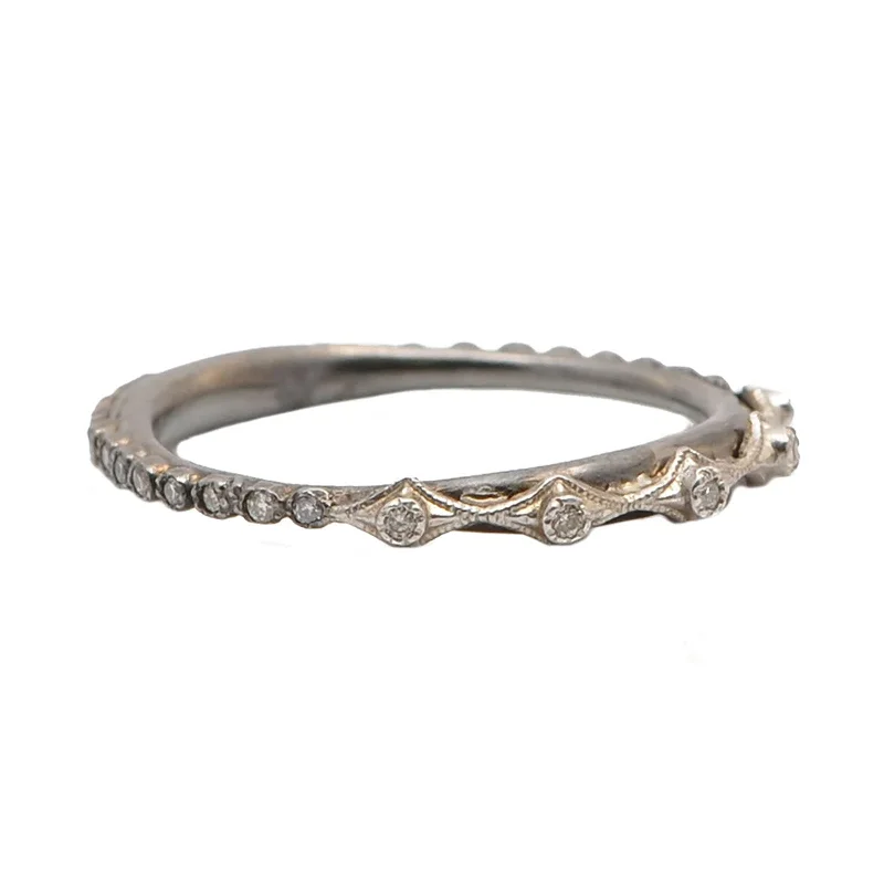 rose gold rings for women -Cravelli Stack Band