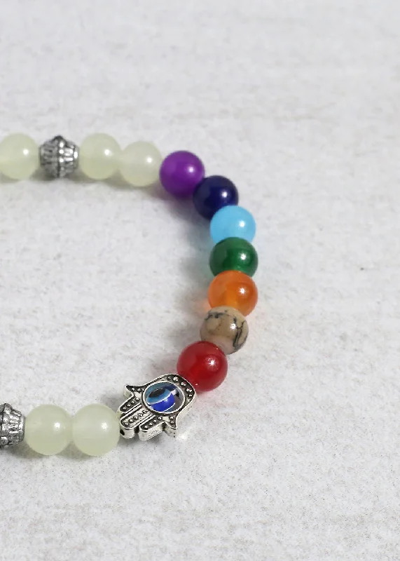 zodiac sign bracelets for women -7 Chakras Beaded Boho Bracelet