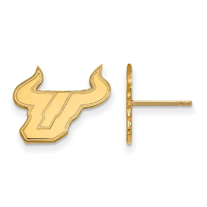 hoop and stud earrings set -10k Yellow Gold Univ. of South Florida Small Post Earrings