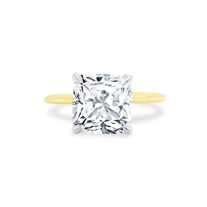 rope rings for women -Cushion Cut Solitaire